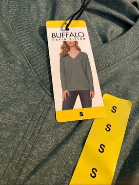 Buffalo David Bitton Women's V-Neck Sweater — sage mix small